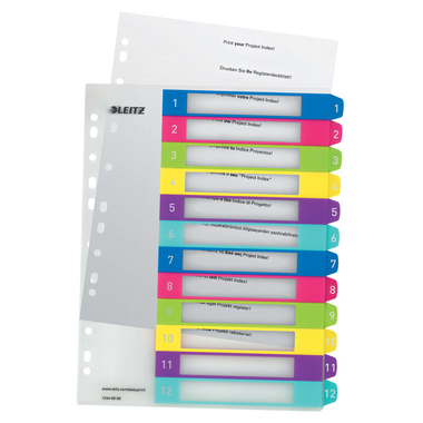 LEITZ Register PP WOW A4+ 12440000 multicolor 1-12