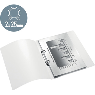 LEITZ Classeur anneaux WOW 3.2cm 4257-00-26 2 anneaux rouge A4+