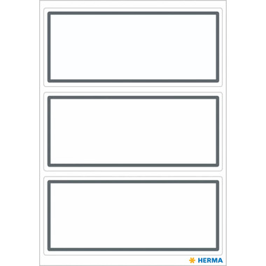 HERMA Etiquettes 36×82mm 5711 bord gris, ligné 18 pcs.