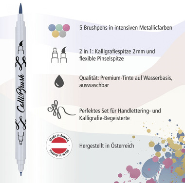 ONLINE Callibrush Pen Double Tip 19089 metallic ass. 2.5mm