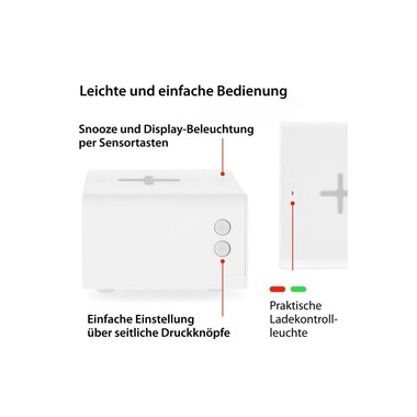 ADE Digitalwecker mit Temperaturanzeige