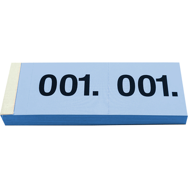 SIMPLEX Bloc de vestiaire N°. 1-100 13075 bleu 100 feuilles