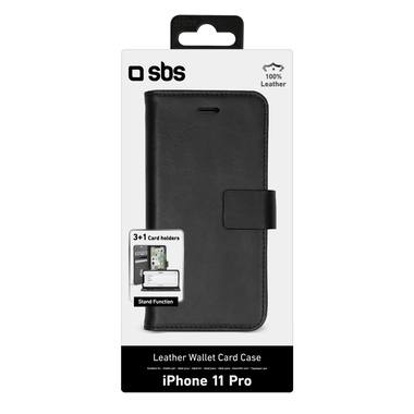 Klapphülle aus echtem Leder für iPhone 11 Pro