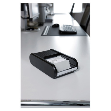 HELIT Box biglietto da visita H6218095 nero 67x136x240mm