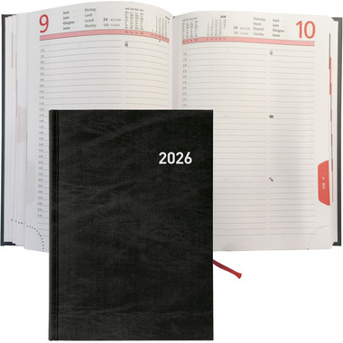 BIELLA GA Registra 2026 809501020026U 1T/1S schwarz ML 14.5x20.5cm