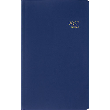 BREPOLS Agenda Breform Seta 2027 0.516.2120 1T/1S blau 10x16.5cm