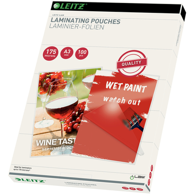 LEITZ Pelicole per laminazione A3 16932 lucido, 175my 100 pezzi