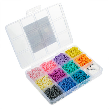 GLOREX Heishi Perlen-Set 61630242 pastel, assortiert 1000 Stück