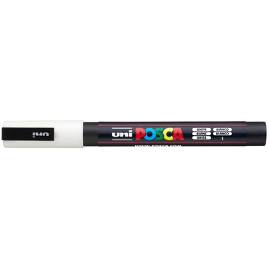 POSCA Marker 0.9-1.3mm PC-3M WHITE weiss, Rundspitze