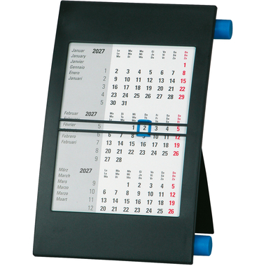 BIELLA Pultkalender Desktop 2027 883501020027U 3M/1S Frame transp. ML 18x11cm