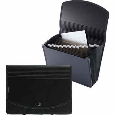 KOLMA Fächermappe Selection A4 11.055.06 flex. Boden,schwarz 12 Fächer