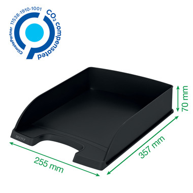 LEITZ Briefkorb Recycle A4 5227-50-95 schwarz, CO2 neutral