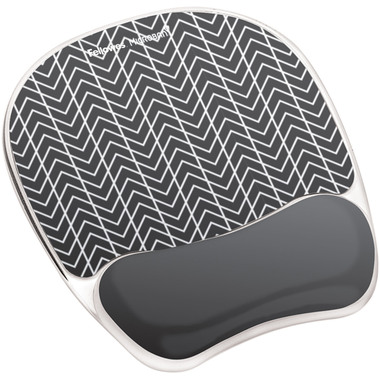 FELLOWES Tapis de souris Photo 9653401 n/b zick,avec repose-poignets