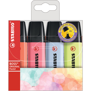 STABILO Textmarker BOSS Pastell 70/4-3 4 pcs. ass.