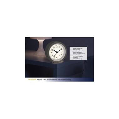 TFA Dostmann Klassischer Wecker Weiss