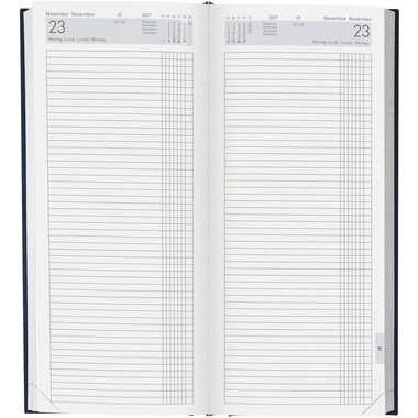 BIELLA Geschäftsagenda Tower ML 2027 800311050027U 1T/2S blau ML 13.5x31.5cm