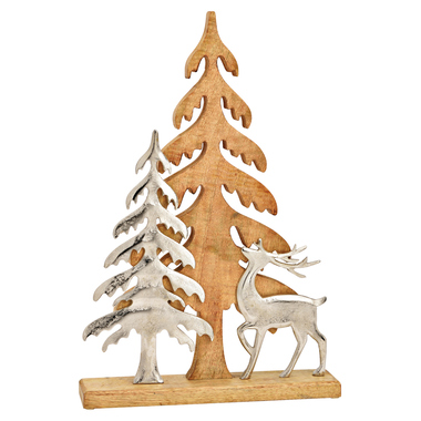 ROOST Présentoir Sapin 10033898 Bois de mango 35x52x7cm
