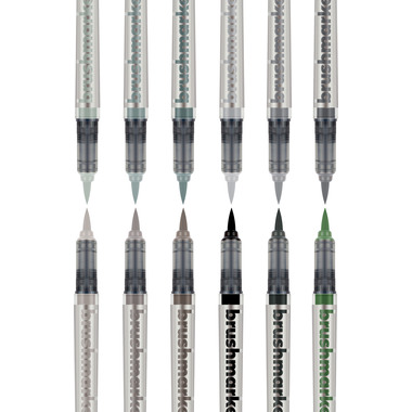 KARIN Brush Marker PRO 27C6 Grey colours 12 Stück