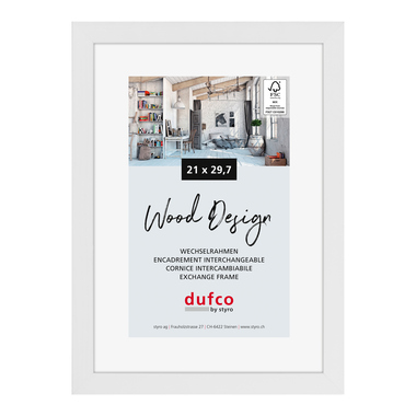 DUFCO Holz-Bilderrahmen 21x29.7cm 1610.80589 Toronto weiss