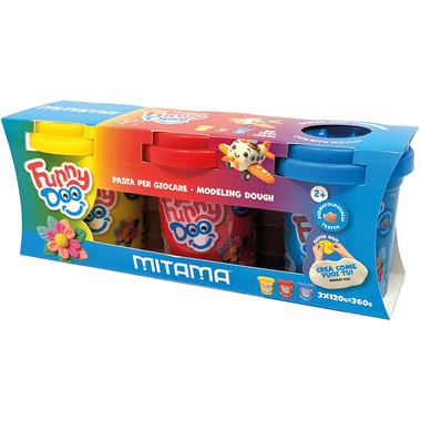 MITAMA Set de modelage Funny Doo 360g 3910019 Tris Basic, 3 pièces
