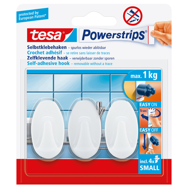 TESA Powerstrips Haken L 575330001 weiss