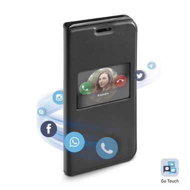 Book case with touch window for Huawei P20 Lite