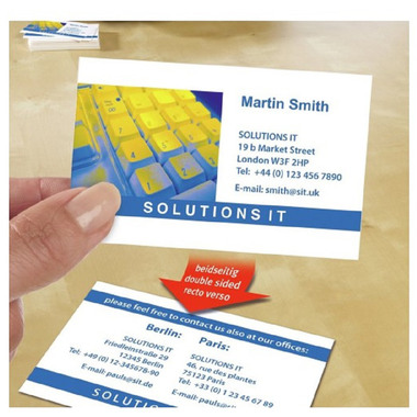 AVERY ZWECKFORM Cartes de visite unversel A4 C32016-10 220g satiné 10 feuilles