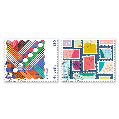 Stamps Series «EUROPA – 70th anniversary of EUROPA stamp» Set (2 stamps, postage value CHF 2.40), gummed, cancelled
