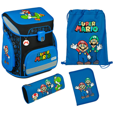 SCOOLI Schulthek-Set EasyFit SUND8255 Super Mario 5-teilig