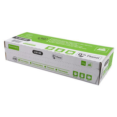 EXACOMPTA Rotolo termico di carta 10 pz. 43818E 80x80mmx76m per cassa