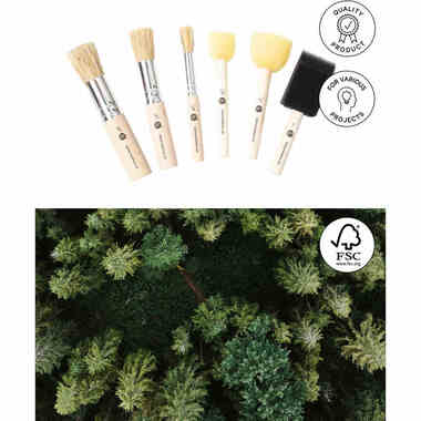 I AM CREATIVE Schablonierpinsel Set 1011.34 6-teilig