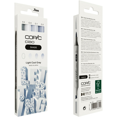 COPIC Marker Ciao Shade Set 22075423 Light Cool Gray 4 pezzi