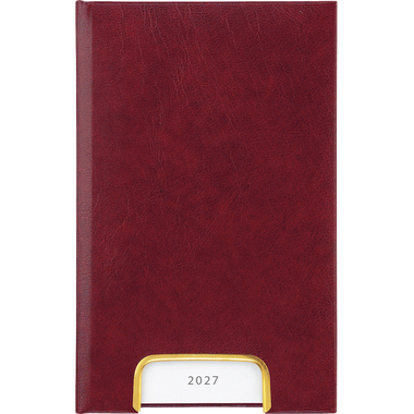 BIELLA Agenda Disponent 2027 807401470027U 1J/1P rouge vin ML 10.1x16cm