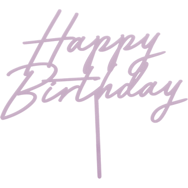 PARTYDECO Caketopper 16.5cm KPT79-014 Happy Birthday violet