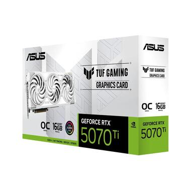 ASUS Carte graphique TUF Gaming GeForce RTX 5070 Ti White OC Edition