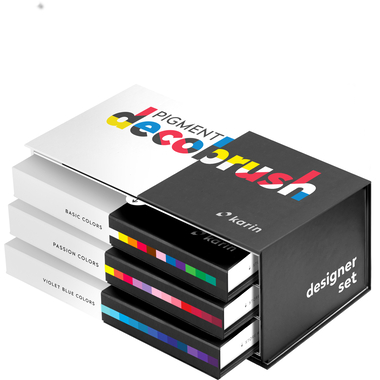 KARIN Pigment Deco Brush 29C8 Designer Set 36 Farben