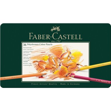 FABER-CASTELL Farbstift Polychromos 110036 36er Metallschachtel