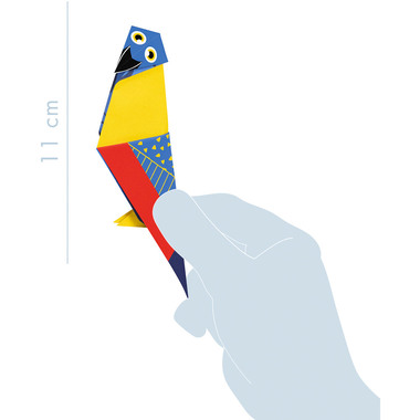 MANDARINE Dépliants Origami 12x12cm OR516C Oiseau 70g 20 feuilles