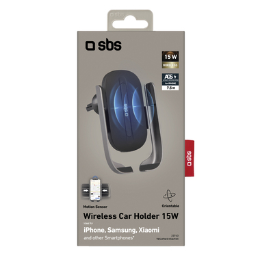 Autohalterung mit kabelloser 15 W-Aufladung