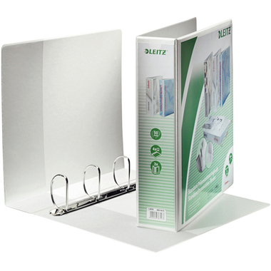 LEITZ Präs.-Ringbuch Standard 7.7cm 42870001 4 Ringe weiss A4+