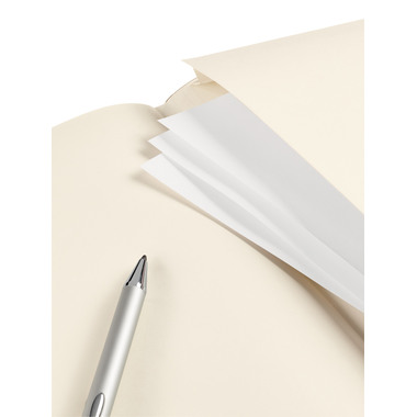 TRANSOTYPE senseBook RED RUBBER A5 75020501 rigato, M, 135 fogli beige