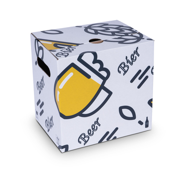 Bierverpackung mit Grifflöcher für 12x 0.33l Flaschen mit Flaschenhöhe 235mm & Ø60mm