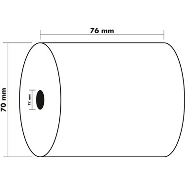 EXACOMPTA Rollen Chemisches Papier 10Stk 40358E 76x70mmx25m für Kasse