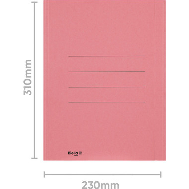 BIELLA Einlagemappe m. Klappe A4 25040145U rot 240g/m2 50 Stück