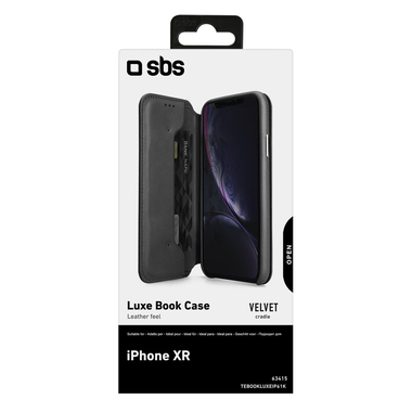 Étui folio effet cuir pour iPhone XR