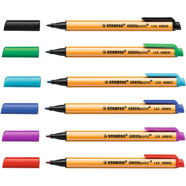 STABILO Faserschr. GREENpoint 0,8mm 6088/36 grün