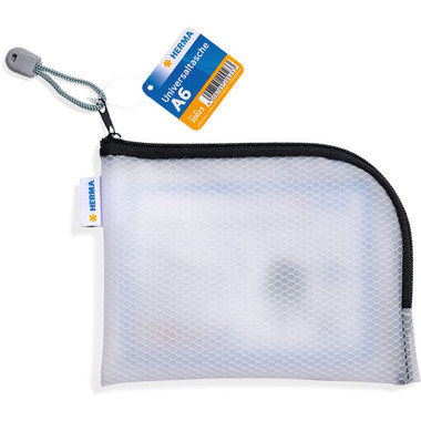 HERMA Reissverschlusstasche A6 20023 schwarz, 19x14cm