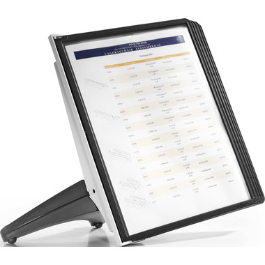 DURABLE Sichttafelsystem SHERPA Soho 554001 schwarz mit 5 Sichttafeln A4