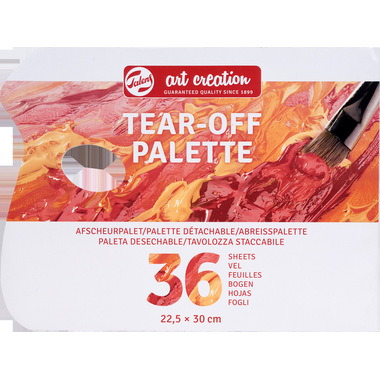 TALENS Farbpalette 22.5x30cm 9067002M weiss, abreissbar 36 Blatt