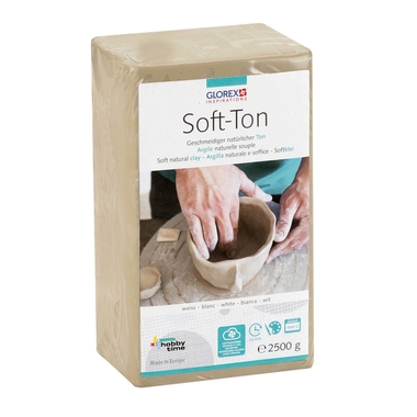 GLOREX Soft-Ton weiss 2.5kg 68075301 lufthärtend, brennbar